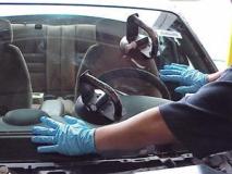 A recent auto glass repair shop job in the area